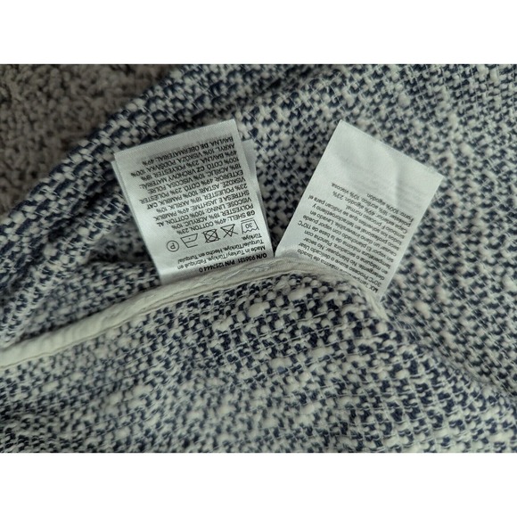 H&M Button Up Shirt Mens Large Short Sleeve Textured Weave Blue Casual - Picture 4 of 6